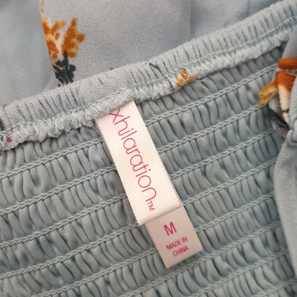 Floral Print V-Neck Strappy Tie Front Dress - Xhil - Picture 12 of 13